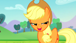 Size: 1920x1080 | Tagged: safe, screencap, character:applejack, species:earth pony, species:pony, episode:the mane attraction, g4, my little pony: friendship is magic, solo