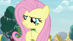 Size: 1920x1080 | Tagged: safe, screencap, character:angel bunny, character:fluttershy, species:pony, episode:she talks to angel, g4, my little pony: friendship is magic, body swap, female, hooves together, mare, solo