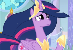 Size: 1360x937 | Tagged: safe, screencap, character:twilight sparkle, character:twilight sparkle (alicorn), species:alicorn, species:pony, episode:the last problem, g4, my little pony: friendship is magic, cropped, crown, cute, ethereal mane, jewelry, older, older twilight, peytral, princess twilight 2.0, regalia, smiling, solo, twiabetes