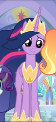 Size: 434x941 | Tagged: safe, screencap, character:twilight sparkle, character:twilight sparkle (alicorn), species:alicorn, species:pony, episode:the last problem, g4, my little pony: friendship is magic, cropped, crown, cute, ethereal mane, hoof shoes, jewelry, older, older twilight, peytral, princess twilight 2.0, regalia, smiling, solo, twiabetes