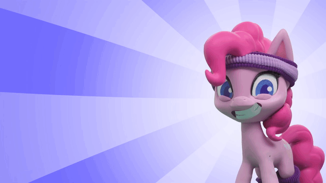 Size: 640x360 | Tagged: safe, screencap, character:pinkie pie, species:earth pony, species:pony, g4.5, my little pony: stop motion short, my little pony:pony life, animated, dancing, headband, pinkie pie wants to play, solo