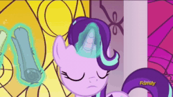 Size: 1920x1080 | Tagged: safe, screencap, character:princess celestia, character:starlight glimmer, species:alicorn, species:pony, species:unicorn, episode:a royal problem, g4, my little pony: friendship is magic, animated, canterlot castle, discovery family logo, female, levitation, magic, mare, sound, swapped cutie marks, talking, telekinesis, webm