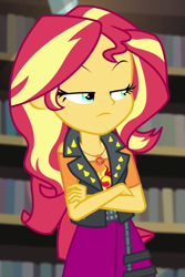 Size: 697x1042 | Tagged: safe, screencap, character:sunset shimmer, equestria girls:forgotten friendship, g4, my little pony:equestria girls, cropped, solo