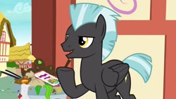 Size: 1280x720 | Tagged: safe, screencap, character:thunderlane, species:pegasus, species:pony, episode:marks and recreation, g4, my little pony: friendship is magic, male, mohawk, solo, stallion