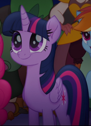Size: 482x664 | Tagged: safe, screencap, character:twilight sparkle, character:twilight sparkle (alicorn), species:alicorn, species:pony, my little pony: the movie (2017), cropped, cute, female, folded wings, mare, smiling, solo, twiabetes, wings