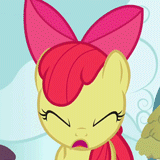 Size: 160x160 | Tagged: safe, screencap, character:apple bloom, episode:call of the cutie, g4, my little pony: friendship is magic, animated, cropped