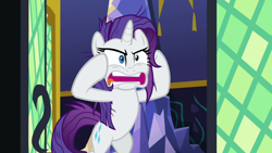Size: 1920x1080 | Tagged: safe, screencap, character:rarity, species:pony, species:unicorn, episode:dragon dropped, g4, my little pony: friendship is magic, female, mare, messy mane, solo