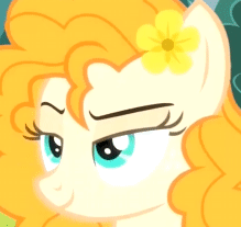 Size: 219x207 | Tagged: safe, screencap, character:pear butter, episode:the perfect pear, g4, my little pony: friendship is magic, animated, caption, cropped, eyeroll, image macro, reaction image, solo, text