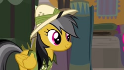 Size: 1280x720 | Tagged: safe, screencap, character:daring do, species:pegasus, species:pony, episode:daring done, clothing, female, hat, pith helmet, pont, solo