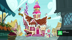 Size: 860x485 | Tagged: safe, screencap, character:bon bon, character:carrot top, character:golden harvest, character:roseluck, character:sassaflash, character:sweetie drops, episode:cakes for the memories