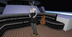 Size: 1920x986 | Tagged: safe, artist:bangayo, screencap, character:octavia melody, species:anthro, species:earth pony, species:pony, 3d, cello, musical instrument, second life, solo, video in description