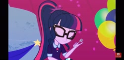 Size: 2960x1440 | Tagged: safe, screencap, character:twilight sparkle, character:twilight sparkle (scitwi), species:eqg human, episode:twilight under the stars, g4, my little pony:equestria girls, solo, upscaled, youtube