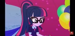 Size: 2960x1440 | Tagged: safe, screencap, character:twilight sparkle, character:twilight sparkle (scitwi), species:eqg human, episode:twilight under the stars, g4, my little pony:equestria girls, upscaled, youtube