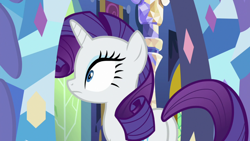 Size: 1920x1080 | Tagged: safe, screencap, character:rarity, episode:dragon dropped, g4, my little pony: friendship is magic, butt, plot, solo