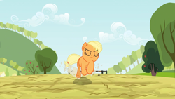Size: 1920x1080 | Tagged: safe, screencap, character:applejack, species:earth pony, species:pony, episode:the last roundup, g4, my little pony: friendship is magic, animation error, solo