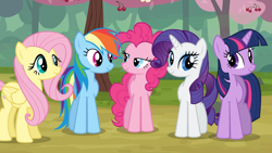 Size: 1920x1080 | Tagged: safe, screencap, character:fluttershy, character:pinkie pie, character:rainbow dash, character:rarity, character:twilight sparkle, species:earth pony, species:pegasus, species:pony, species:unicorn, episode:the last roundup, g4, my little pony: friendship is magic