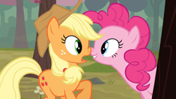 Size: 1920x1080 | Tagged: safe, screencap, character:applejack, character:pinkie pie, species:earth pony, species:pony, episode:the last roundup, g4, my little pony: friendship is magic