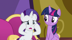 Size: 1920x1080 | Tagged: safe, screencap, character:rarity, character:twilight sparkle, character:twilight sparkle (alicorn), species:alicorn, species:pony, episode:dragon dropped, g4, my little pony: friendship is magic, fainting couch, twilight's castle
