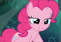 Size: 1350x939 | Tagged: safe, screencap, character:pinkie pie, episode:the mean 6, g4, my little pony: friendship is magic, cropped, cute, diapinkes, lidded eyes, smiling, smirk, solo