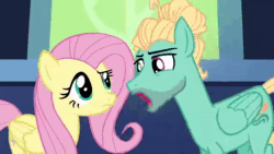 Size: 1280x720 | Tagged: safe, screencap, character:fluttershy, character:zephyr breeze, species:pegasus, species:pony, episode:flutter brutter, g4, my little pony: friendship is magic, animated, female, male, mare, sound, stallion, webm