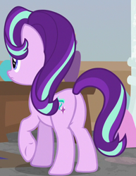 Size: 468x607 | Tagged: safe, screencap, character:starlight glimmer, species:pony, species:unicorn, episode:a horse shoe-in, g4, my little pony: friendship is magic, butt, cropped, female, mare, plot, solo