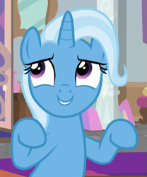 Size: 533x642 | Tagged: safe, screencap, character:trixie, species:pony, species:unicorn, episode:a horse shoe-in, g4, my little pony: friendship is magic, cropped, female, mare, solo