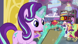 Size: 1920x1080 | Tagged: safe, screencap, character:amber grain, character:big mcintosh, character:fuchsia frost, character:ocellus, character:rarity, character:starlight glimmer, species:changedling, species:earth pony, species:pegasus, species:pony, species:unicorn, episode:a horse shoe-in, g4, my little pony: friendship is magic, clipboard, eyes closed, female, friendship student, magic, magic aura, male, mare, stallion, telekinesis