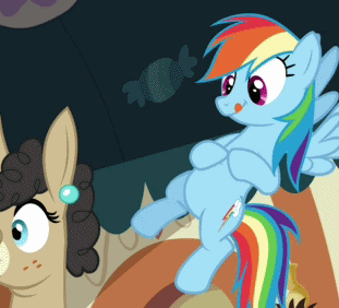 Size: 311x282 | Tagged: safe, screencap, character:applejack, character:rainbow dash, species:pony, episode:mmmystery on the friendship express, g4, my little pony: friendship is magic, animated, mulia mild