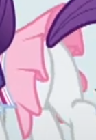 Size: 140x205 | Tagged: safe, screencap, character:rarity, species:pony, species:unicorn, episode:sleepless in ponyville, g4, my little pony: friendship is magic, bum, butt, clothing, cropped, dress, female, mare, picture for breezies, plot, technically an upskirt shot