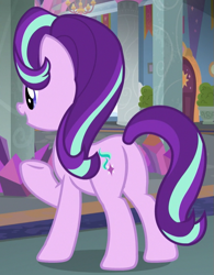 Size: 517x662 | Tagged: safe, screencap, character:starlight glimmer, species:pony, species:unicorn, episode:a horse shoe-in, g4, my little pony: friendship is magic, butt, cropped, female, glimmer glutes, mare, plot, solo
