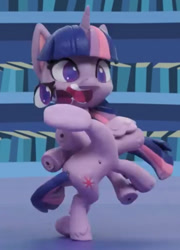 Size: 598x829 | Tagged: safe, screencap, character:twilight sparkle, character:twilight sparkle (alicorn), species:alicorn, species:pony, g4.5, my little pony: stop motion short, my little pony:pony life, cropped, female, great moments in animation, mare, pinkie pie wants to play, sleipnir, smear frame, solo, wat