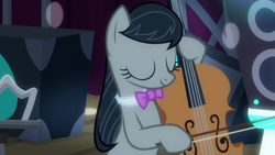 Size: 1920x1080 | Tagged: safe, screencap, character:octavia melody, species:earth pony, species:pony, episode:a horse shoe-in, g4, my little pony: friendship is magic, bow tie, cello, eyes closed, female, mare, musical instrument, solo