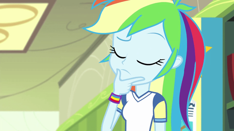Size: 800x450 | Tagged: safe, screencap, character:rainbow dash, episode:sock it to me, g4, my little pony:equestria girls, animated, cute, dashabetes, gif, solo