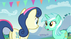 Size: 1368x768 | Tagged: safe, screencap, character:bon bon, character:lyra heartstrings, character:sweetie drops, species:earth pony, species:pony, episode:the mane attraction, g4, my little pony: friendship is magic, butt, plot