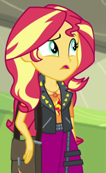Size: 380x622 | Tagged: safe, screencap, character:sunset shimmer, episode:sock it to me, g4, my little pony:equestria girls, cropped, geode of empathy, magical geodes, solo