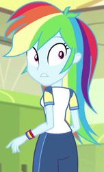 Size: 423x697 | Tagged: safe, screencap, character:rainbow dash, episode:sock it to me, g4, my little pony:equestria girls, butt, cropped, cute, dashabetes, solo