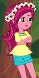 Size: 257x516 | Tagged: safe, screencap, character:gloriosa daisy, equestria girls:legend of everfree, g4, my little pony:equestria girls, cropped, solo