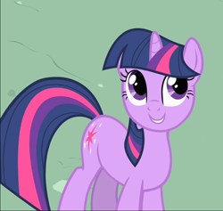 Size: 714x676 | Tagged: safe, screencap, character:twilight sparkle, character:twilight sparkle (unicorn), species:pony, species:unicorn, episode:stare master, g4, my little pony: friendship is magic, cropped, cute, female, mare, smiling, solo, twiabetes