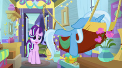 Size: 1920x1080 | Tagged: safe, screencap, character:starlight glimmer, character:trixie, episode:a horse shoe-in, g4, my little pony: friendship is magic