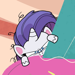 Size: 1080x1080 | Tagged: safe, screencap, character:rarity, species:pony, species:unicorn, episode:bad thing no. 3, g4.5, my little pony:pony life, spoiler:pony life s01e05, cropped, messy mane, solo, soon