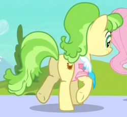 Size: 514x473 | Tagged: safe, screencap, character:chickadee, character:ms. peachbottom, species:pony, episode:games ponies play, g4, my little pony: friendship is magic, female, mare, plot, raised leg, solo focus
