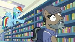 Size: 1920x1080 | Tagged: safe, screencap, character:doctor caballeron, character:rainbow dash, episode:daring doubt, g4, my little pony: friendship is magic, groom q.q. martingale