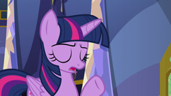 Size: 1280x720 | Tagged: safe, screencap, character:twilight sparkle, character:twilight sparkle (alicorn), species:alicorn, species:changeling, species:pony, episode:to where and back again, g4, my little pony: friendship is magic, disguise, disguised changeling, solo