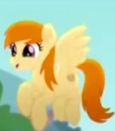 Size: 130x148 | Tagged: safe, screencap, species:pegasus, species:pony, friendship is magic: rainbow roadtrip, g4, my little pony: friendship is magic, background pony, cropped, dot cutie mark, female, flying, mare, singing, unnamed character, unnamed pony