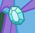 Size: 114x106 | Tagged: safe, screencap, character:trixie, brooch, cape, cape fastener, clasp, clothing, cropped, diamond, episode needed, gem, jewel, solo, trixie's cape