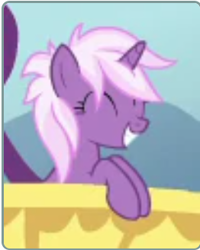 Size: 262x328 | Tagged: safe, screencap, species:pony, species:unicorn, episode:the last problem, g4, my little pony: friendship is magic, background pony, cropped, eyes closed, female, lavender sorbet, mare, smiling