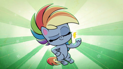 Size: 1920x1080 | Tagged: safe, screencap, character:rainbow dash, species:pegasus, species:pony, g4.5, my little pony:pony life, female, flexing, mare, solo