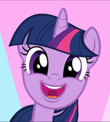 Size: 841x940 | Tagged: safe, screencap, character:twilight sparkle, character:twilight sparkle (alicorn), species:alicorn, species:pony, episode:amending fences, g4, my little pony: friendship is magic, cropped, cute, open mouth, smiling, solo, twiabetes, uvula