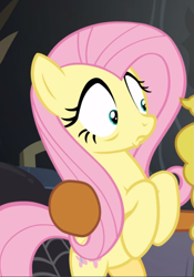 Size: 649x929 | Tagged: safe, screencap, character:fluttershy, species:pegasus, species:pony, episode:a health of information, g4, my little pony: friendship is magic, bipedal, cropped, scared, solo