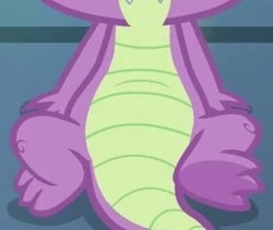 Size: 257x217 | Tagged: safe, screencap, character:spike, species:dragon, episode:father knows beast, g4, my little pony: friendship is magic, belly, cropped, feet, pictures of bellies, sitting, solo, spread toes, winged spike